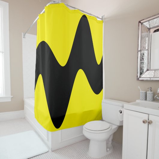 Modern Black River Gelb Duschvorhang (Beispiel)