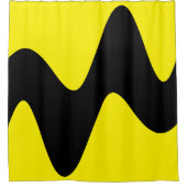 Modern Black River Gelb Duschvorhang (Vorderseite)