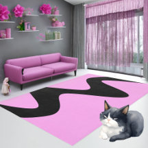 Modern Black River Pink