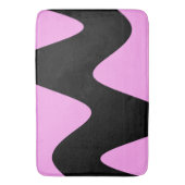 Modern Black River Pink Badematte (Vorderseite Vertikal)