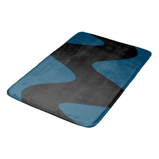 Modern Black River Pink Badematte (Schrägansicht)