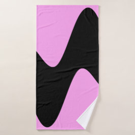 Modern Black River Pink Badhandtuch Set