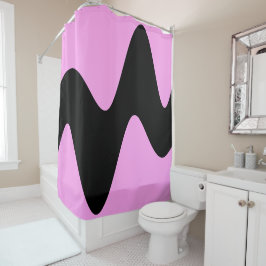 Modern Black River Pink Duschvorhang