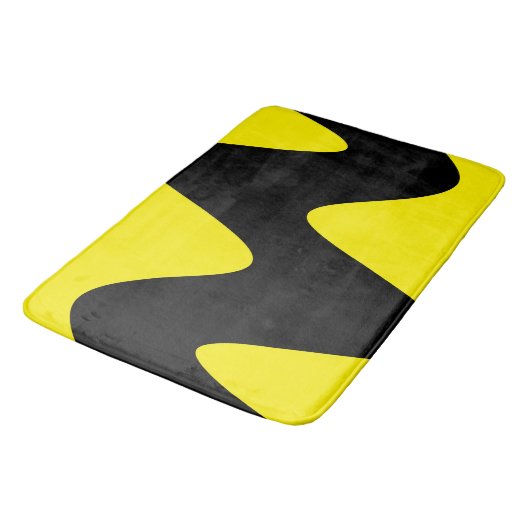 Modern Black River Sage Green Badematte (Schrägansicht)