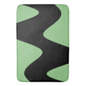 Modern Black River Sage Green Badematte (Vorderseite Vertikal)