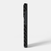 Modern Black Rubber Lattice with Name iPhone Hülle (Linke Seite)