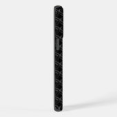 Modern Black Rubber Lattice with Name iPhone Hülle (Rechte Seite)
