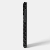 Modern Black Rubber Lattice with Name iPhone Hülle (Linke Seite)
