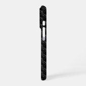 Modern Black Rubber Lattice with Name iPhone Hülle (Linke Seite)