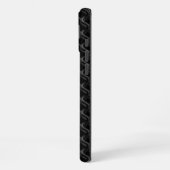 Modern Black Rubber Lattice with Name iPhone Hülle (Linke Seite)