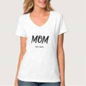 Modern Black Script Established Mom T-Shirt (Vorderseite)