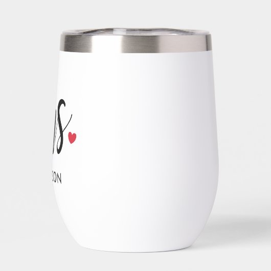 Modern Black Script Personalisiert Wedding (Rückseite)