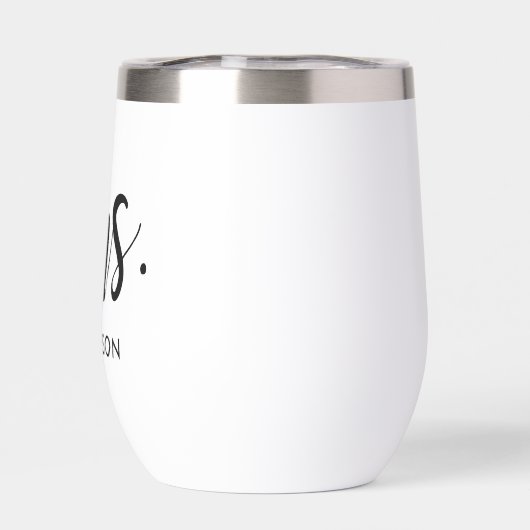 Modern Black Script Personalisiert Wedding (Rückseite)