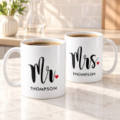 Modern Black Script Personalisiert Wedding Kaffeetasse