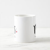 Modern Black Script Personalisiert Wedding Kaffeetasse (Mittel)