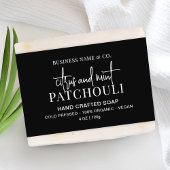 Modern Black Shampoo Bar or Soap Bly Band Label