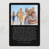 Modern Black Simple Frame Foto Weihnachten (Rückseite)