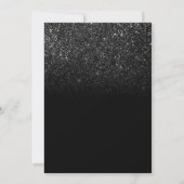 Modern Black Simple Stylish Chic 40. Geburtstag Einladung (Rückseite)
