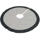 Modern Black Stripes Christmas Polyester Weihnachtsbaumdecke (Schrägansicht)