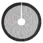 Modern Black Stripes Christmas Polyester Weihnachtsbaumdecke (Vorderseite)