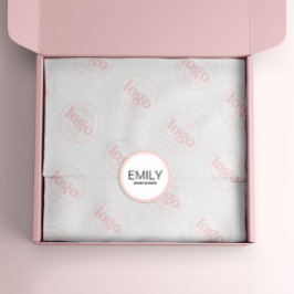 Modern Black Typografy Pink Border Runder Aufkleber