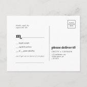 Modern Black Typografy Song Request UAWG Postcard Einladungspostkarte (Rückseite)