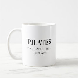 Modern Black Typography Funny Quote Pilates Kaffeetasse