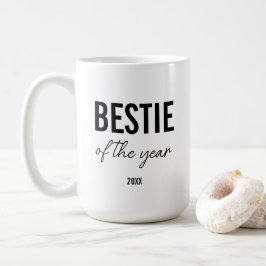 Modern Black Typography Simple Personalized Bestie Kaffeetasse