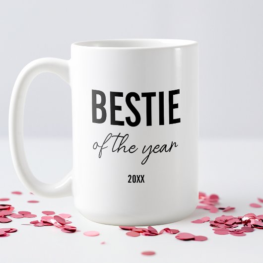 Modern Black Typography Simple Personalized Bestie Kaffeetasse