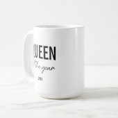 Modern Black Typography Simple Personalized Queen Kaffeetasse (Vorderseite Links)
