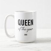 Modern Black Typography Simple Personalized Queen Kaffeetasse (Links)