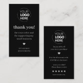 Modern Black Vielen Dank für das Shopping Small Visitenkarte (Vorne/Hinten)