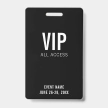 Modern Black VIP All Access QR Code Event 