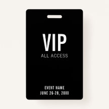 Modern Black VIP All Access QR Code Event