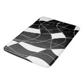 modern Black &white abstract pattern Bath Mat Badematte (Schrägansicht)