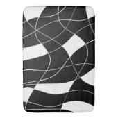 modern Black &white abstract pattern Bath Mat Badematte (Vorderseite Vertikal)
