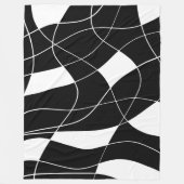 modern Black &white abstract pattern  Fleecedecke (Vorderseite)