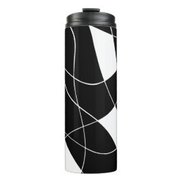 modern Black &white abstract pattern Thermosbecher