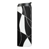 modern Black &white abstract pattern Thermosbecher (Nach links gedreht)