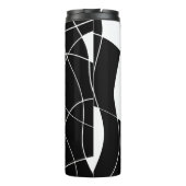 modern Black &white abstract pattern Thermosbecher (Rückseite)