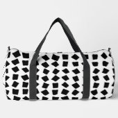 "Modern Black & White Abstrakt" Duffle Bag (Vorderseite)