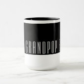 Modern Black & White Best GRANDPOP jemals Tasse (Zentrum)