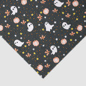 Modern Black White Cute Halloween Boo Ghost Seidenpapier (Ausschnitt)