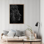 Modern Black & White Digital Letter Art Foto Lion Leinwanddruck<br><div class="desc">Modern Black & White Digital Letter Art Foto Lion Canvas Print</div>