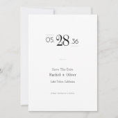Modern Black & White Editorial Photo Save the Date (Vorderseite)