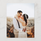 Modern Black & White Foto Wedding Flyer (Hinten)
