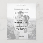 Modern Black & White Foto Wedding Flyer (Vorne)
