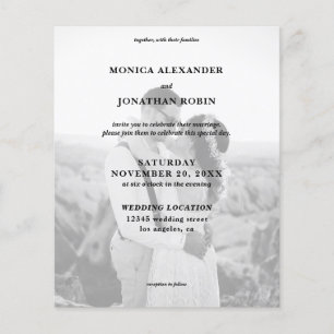 Modern Black & White Foto Wedding Flyer