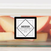 Modern Black & White Geometric  Etiketten (Befestigt)