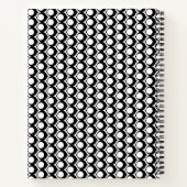 Modern Black White Geometric Sketchbook Notizblock (Rückseite)